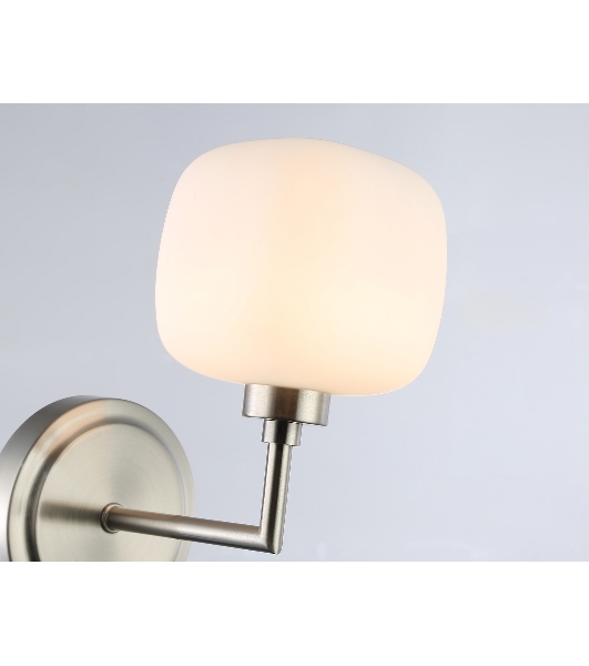 Настенный светильник Ambrella light LH53007 SN/FR сатин никель/белый матовый G9 max 40W 195*120*230