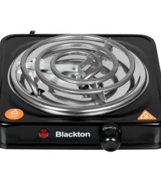 Плита настольная электрическая Blackton Bt HP102B чёрный, 1 кВт, ТЭН, конфорки - 1, нержавеющая сталь, поворотные переключатели