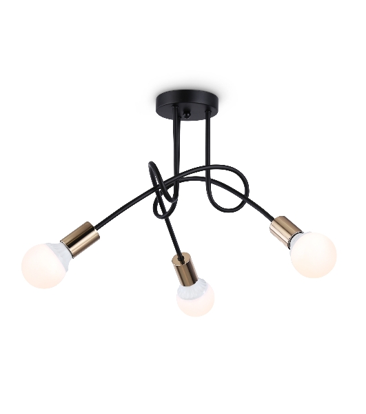 Светильник Ambrella light TR80415/3 BK/GD черный/золото E27/3 max 60W D670*370