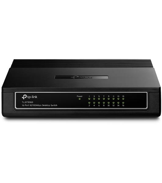 Коммутатор TP-Link SMB TL-SF1016D Коммутатор 16-port 10/100M Desktop Switch, 16 10/100M RJ45 ports, Plastic case