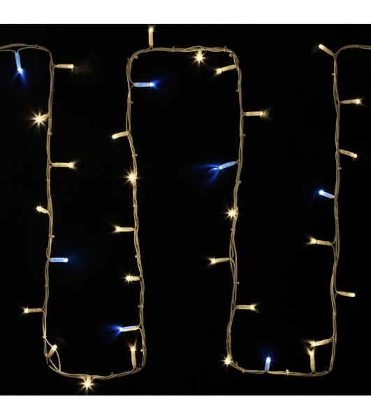 Гирлянда Neon-night 'Дюраплей LED' 20 м, 200 LED, белый каучук, мерцающий Flashing (каждый 5-й диод) свечение теплое белое
