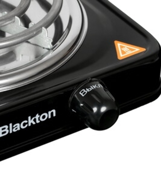 Плита настольная электрическая Blackton Bt HP102B чёрный, 1 кВт, ТЭН, конфорки - 1, нержавеющая сталь, поворотные переключатели