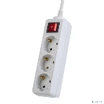 Сетевой удлинитель Perfeo с кнопкой 'POWERMATE', PF_A4679 (3,0 м, 3 розетки, белый(PF-PM-3/3,0-W)), фото4