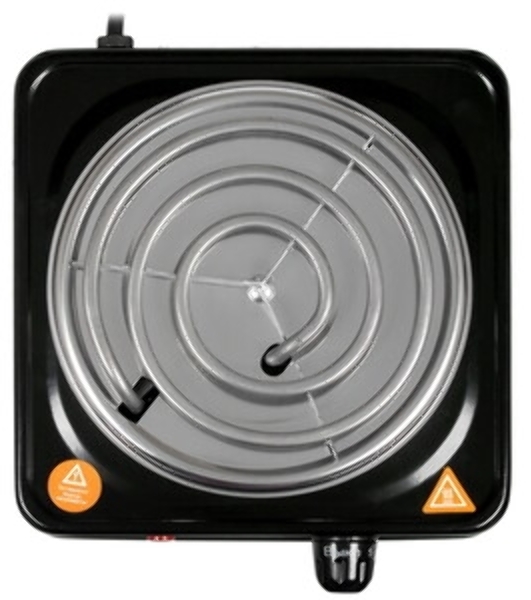 Плита настольная электрическая Blackton Bt HP102B чёрный, 1 кВт, ТЭН, конфорки - 1, нержавеющая сталь, поворотные переключатели
