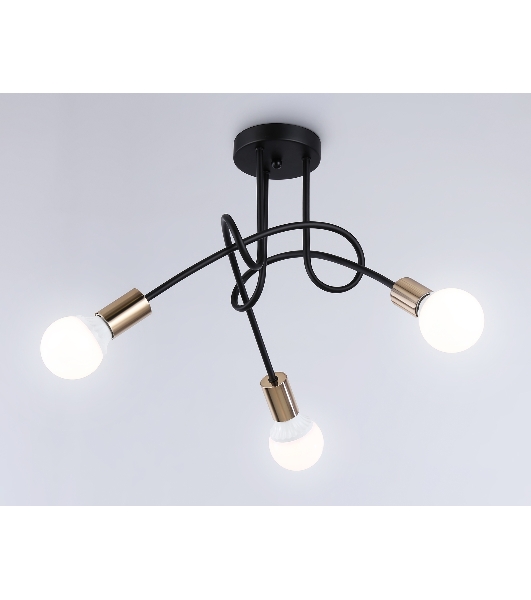 Светильник Ambrella light TR80415/3 BK/GD черный/золото E27/3 max 60W D670*370