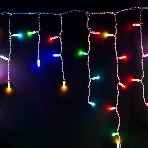 Гирлянда Neon-night Айсикл (бахрома) светодиодный, 4,8 х 0,6 м, прозрачный провод, 230 В, диоды RGB, 176 LED, фото 1