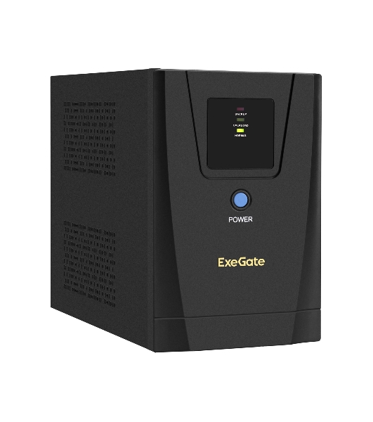Источник бесперебойного питания ExeGate EX292801RUS SpecialPro UNB-1600.LED.AVR.2SH.3C13 1600VA/950W, LED, AVR, 2*Schuko+3*C13, съемн.кабель, металлический корпус, черный