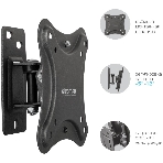Кронштейн для телевизора Kromax CORBEL-1 черный 10'-32' макс.25кг настенный поворот и наклон, фото8