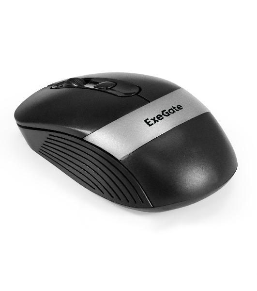 Мышь беспроводная ExeGate Professional Standard FG-10 черный, 1200 dpi, радиоканал, USB, кнопки - 4