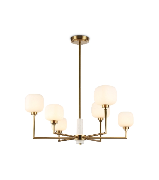 Люстра Ambrella light LH53015/6 BS/FR латунь/белый матовый G9*6 max 40W D690*680