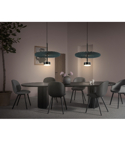 Светильник Ambrella light LH72605 BK/DB черный/синий 6W 3000K D300*260-1770