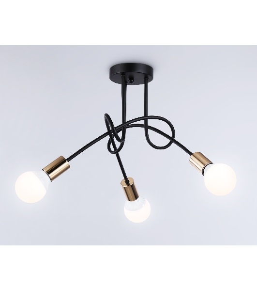 Светильник Ambrella light TR80415/3 BK/GD черный/золото E27/3 max 60W D670*370