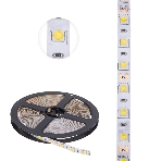Лента светодиодная 5 м 12 В 5050 4000 К IP23 60 LED/м для БП с клеммами LAMPER, фото 1