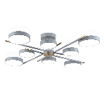 Люстра светодиодная на штанге Ambrella light FL516339/8 GR/CP серый/медь 120W 3000-6000K D850*170 (без ПДУ), фото9