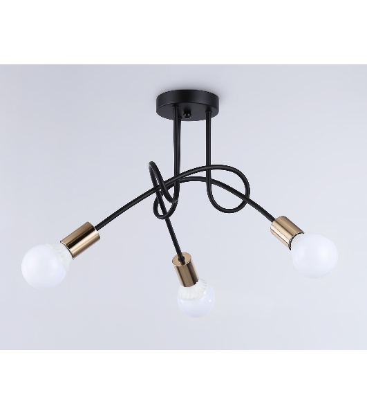 Светильник Ambrella light TR80415/3 BK/GD черный/золото E27/3 max 60W D670*370