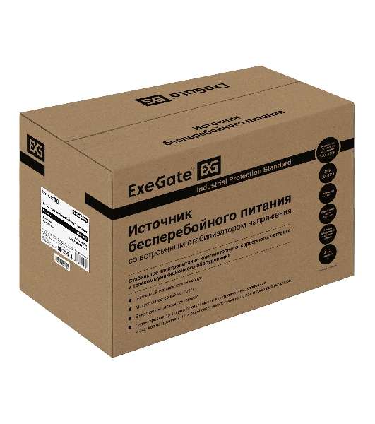Источник бесперебойного питания ExeGate EX292801RUS SpecialPro UNB-1600.LED.AVR.2SH.3C13 1600VA/950W, LED, AVR, 2*Schuko+3*C13, съемн.кабель, металлический корпус, черный