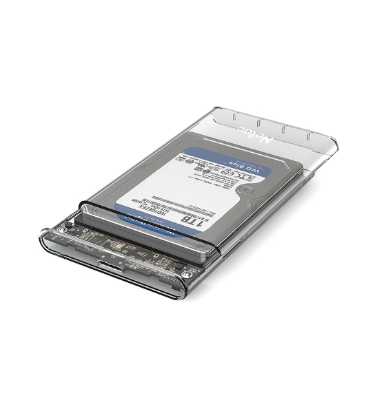 Внешний бокс 2.5 SATA Netac WH11 USB 3.0 NT07WH11-30CC слайд прозрачный корпус