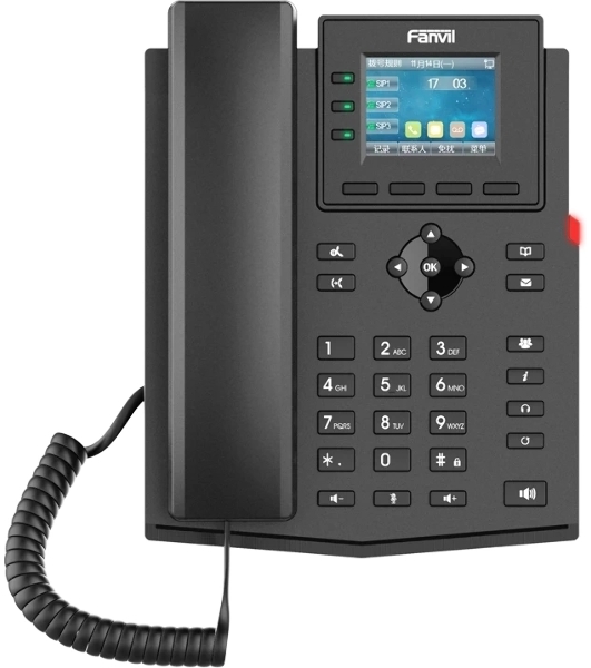 Телефон IP Fanvil X303-2 Wire черный
