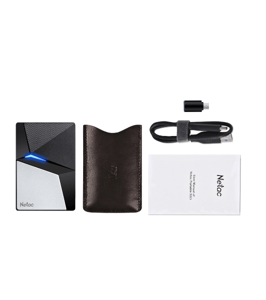 Внешний SSD Netac Z7S, 480 Gb, USB 3.2 Gen 2 Type-C, R/W 550/480, черный