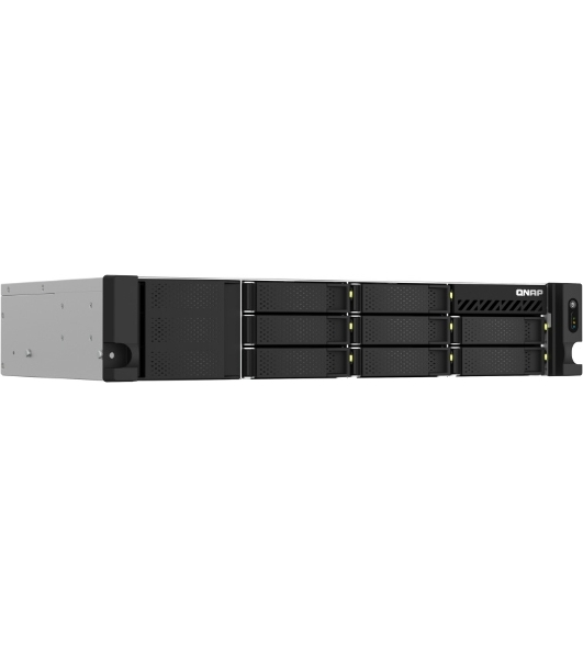 Сетевое хранилище SMB QNAP TS-873AeU-RP-4G NAS 8 HDD trays, 2x 2.5 GbE. 64-bit 4-core AMD V1500B 2,2 GHz, 4 Gb. RAM (1*4 Gb) up to 32Gb (2*16 Gb), 2 x M2 2280 (PCIe Gen3 x 1), 2xPSU W/o rail kit RAIL-B02