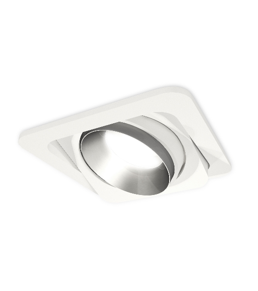 Комплект встраиваемого поворотного светильника Ambrella light XC7658023 SWH/MCH белый песок/хром матовый MR16 GU5.3 (C7658, N7033)