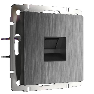 Розетка Ethernet RJ-45 (графит рифленый)