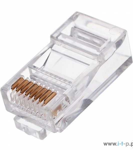 Коннектор RJ-45 (8P8C) LC-PTU-01/10 вилка универсальная. cat.5e. со сквозным отверстием(10 шт.)