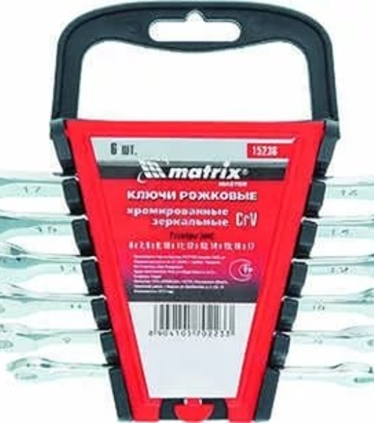 Набор рожковых ключей Matrix (6-17 мм) 6 шт.