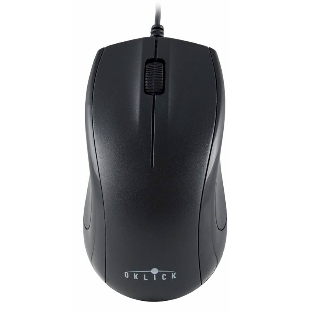 Мышь проводная Oklick 185M черный, 1200 dpi, USB, кнопки - 3