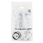 Кабель телевизионный Cablexpert CCV-515-W-3M, Coaxial M/F, белый, 3м, фото3