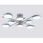 Люстра светодиодная на штанге Ambrella light FL516339/8 GR/CP серый/медь 120W 3000-6000K D850*170 (без ПДУ), фото6