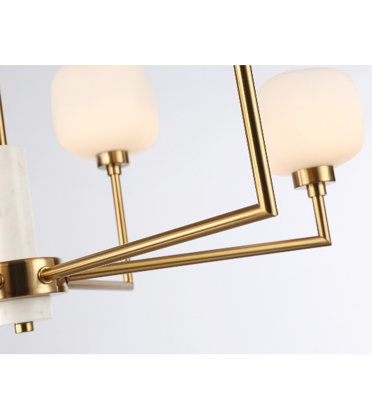 Люстра Ambrella light LH53015/6 BS/FR латунь/белый матовый G9*6 max 40W D690*680