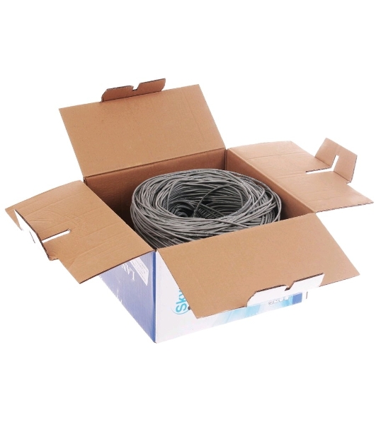 Кабель SkyNet Light UTP indoor 2x2x0,46, медный, FLUKE TEST, кат.5e, однож., 305 м, box, серый