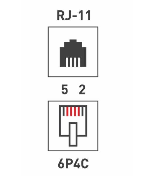 Телефонный двойник Rexant RJ-14(6P4C) (гнездо - 2 гнезда)