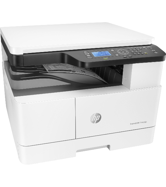 МФУ лазерное HP LaserJet MFP M438n (8AF43A), A3, ч/б, печ. до 22 стр/мин. (А4) до 12 стр/мин. (А3), 1200 x 1200 dpi (печать), 600x600dpi (скан.), USB, RJ-45