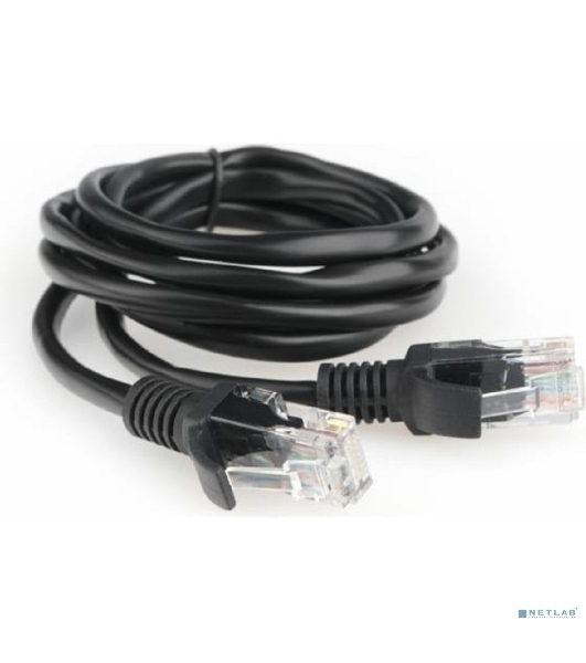 Патч-корд CCA light UTP Гарнизон PC-UTP-5e-1.5-BK кат.5e, 1.5м, литой, многожильный черный