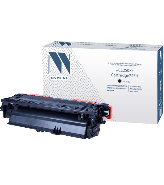 Картридж лазерный NVPrint совместимый HP CE250X черный для LJ Color CM3530/CP3525 (10500k)