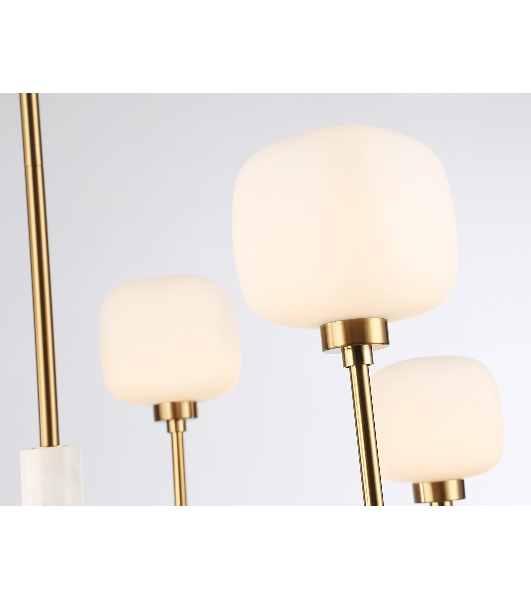 Люстра Ambrella light LH53015/6 BS/FR латунь/белый матовый G9*6 max 40W D690*680