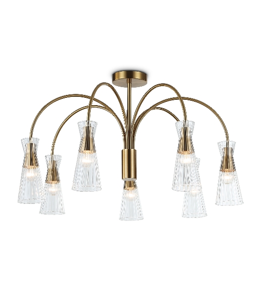 Люстра Ambrella light LH55703/7 BS/CL латунь/прозрачный E14*7 max 40W D745*460