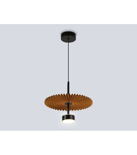 Светильник Ambrella light LH72607 BK/CF черный/кофе 6W 3000K D300*260-1770