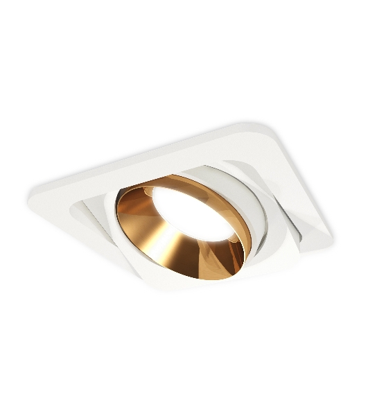 Комплект встраиваемого поворотного светильника Ambrella light XC7658024 SWH/PYG белый песок/золото желтое полированное MR16 GU5.3 (C7658, N7034)