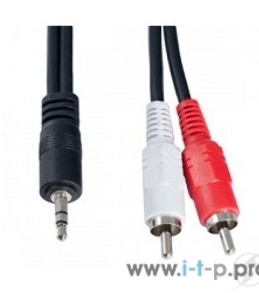 Кабель PERFEO Кабель Jack 3.5 мм вилка - 2xRCA вилка, длина 3 м