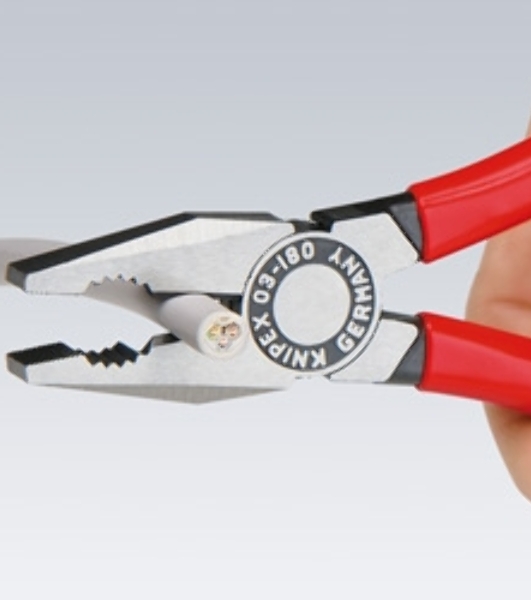 Пассатижи KNIPEX 0302180 180 мм ручки с двухцветными многокомпонентными чехлами