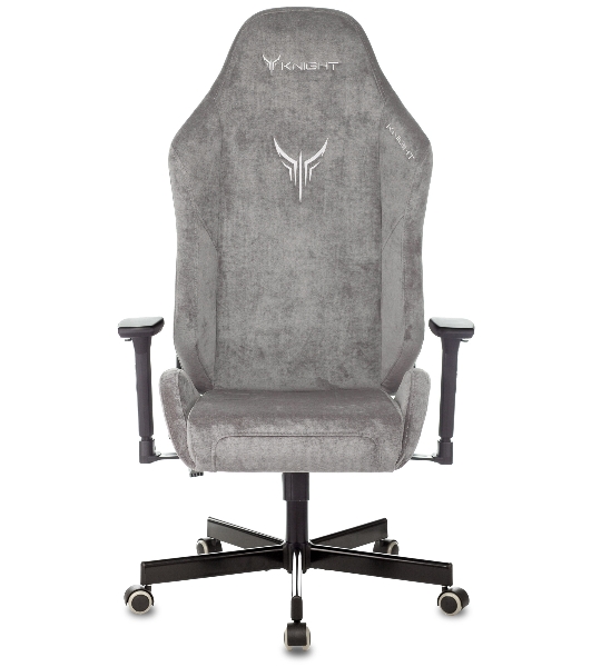 Кресло Бюрократ Knight N1 Fabric серый, ткань, 120 кг, механизм качания