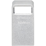 Флешка USB Kingston DataTraveler Micro (DTMC3G2/128Gb), 128Gb, USB 3.2 Gen 1, R/W 200/60, серебристый, фото9