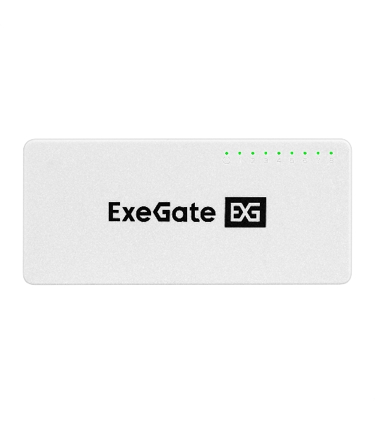Коммутатор ExeGate EDGS-1008C, 8×1 Гбит/с, неуправляемый