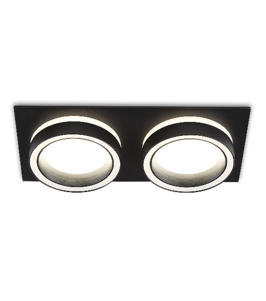 Светильник Ambrella light TN52424/2 BK/FR черный/белый матовый GX53 max 12W 210*105*45