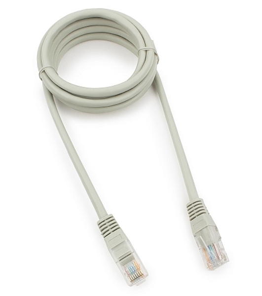Патч-корд медный UTP Cablexpert PP10-1.5M cat.5e, 1.5м, литой, многожильный, серый