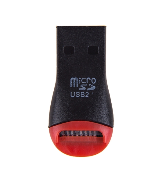 Кард-ридер Rexant 18-4110/черный-красный/SD/microSD/microSDHC/USB 2.0/пластик