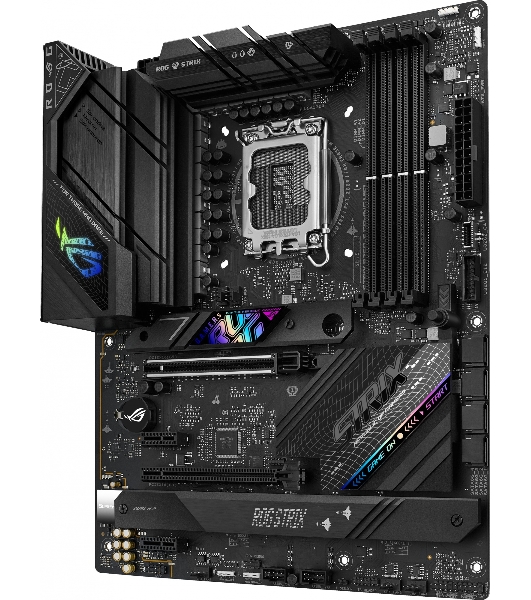 Материнская плата ASUS ROG STRIX B760-F GAMING WIFI, LGA 1700, Intel B760, 4xDDR5, 4xSATA, 3xM.2, 1xPCI-E 5.0 x16, 1xPCI-E 3.0 x4, 1xHDMI, 1xDP, 1x 2.5Gb LAN, 1xUSB-A 3.2 Gen 2, 6xUSB-A 3.2 Gen 1, 1xUSB-C 3.2 Gen 2x2, 5x3.5 мм, 7.1, Standard-ATX